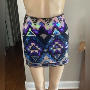 Beautiful Sequined Express Mini-Skirt, Size XS